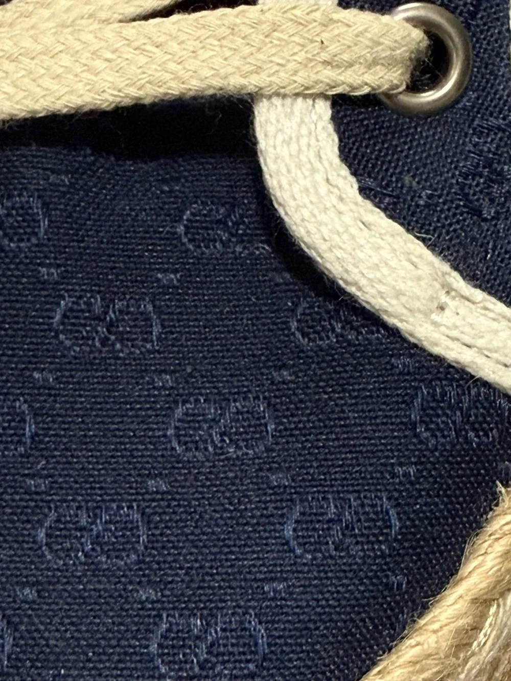 Gucci GG Monogram Canvas Espadrille Sneakers Blue Men’s Size 8.5.. Woman’s Sz 10